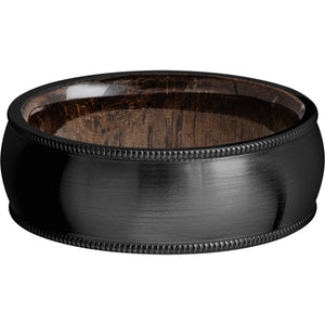 Lashbrook Black Zirconium Hardwood 8mm Men's Wedding Band