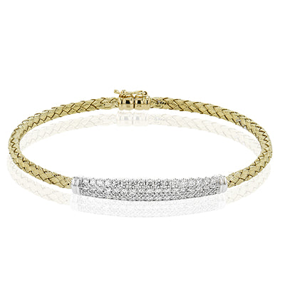 Simon G Fashion Bangle In 18K Gold With Diamonds (Yellow)