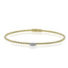 Simon G Fashion Beaded Bangle In 18K Gold With Diamonds (White)