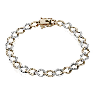 Simon G Fashion Chain Link Bracelet In 18K Gold With Diamonds (White,Rose)