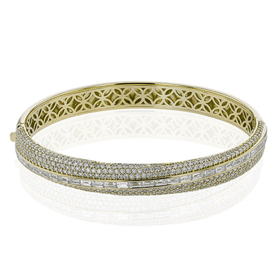 Simon G Fashion Bangle In 18K Gold With Diamonds (Yellow)