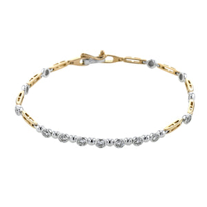 Simon G Fashion Chain Link Bracelet In 18K Gold With Diamonds (White,Rose)