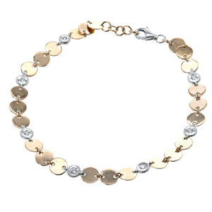 Simon G Fashion Harmonie Bracelet In 18K Gold With Diamonds (White,Rose)