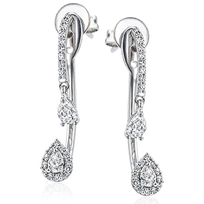 Simon G Fashion Earring In 18K Gold With Diamonds (White)