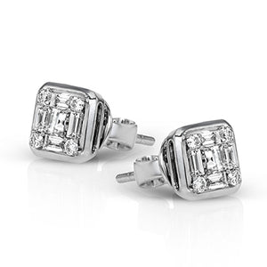 Simon G Fashion Earring In 18K Gold With Diamonds (White)