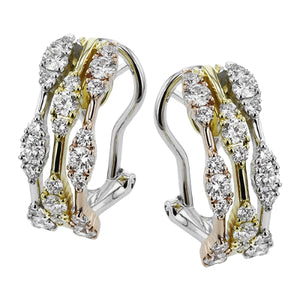 Simon G Fashion Earrings In 18K Gold With Diamonds (White,Yellow,Rose)