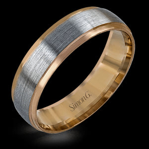 Simon G. 18k Two Tone Gold Wedding Band