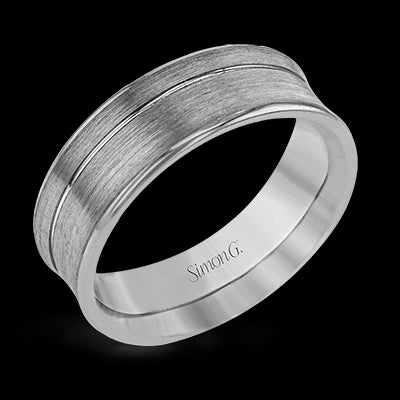 Simon G. 14k White Gold Wedding Band