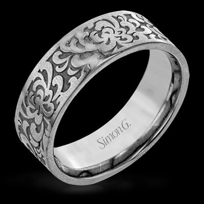 Simon G. 14k White Gold Wedding Band