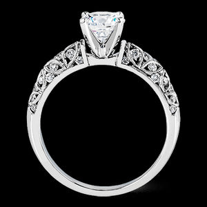 Simon G. 0.35 ctw Straight 18k White Gold Round Cut Engagement Ring