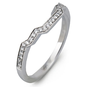 Simon G. 18k White Gold Wedding Band