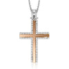 Simon G Fashion Cross Pendant In 18K Gold With Diamonds (White,Rose)