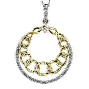 Simon G Fashion Pendant In 18K Gold With Diamonds (White,Yellow)