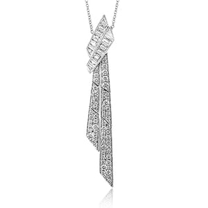 Simon G Fashion Asymmetric Pendant In 18K Gold With Diamonds (White)