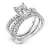 Simon G Bridal Emerald-Cut Engagement Ring & Matching Wedding Band In 18K Gold With Diamonds (White)