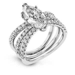 Simon G Bridal Marquise-Cut Engagement Ring & Matching Wedding Band In 18K Gold With Diamonds (White)