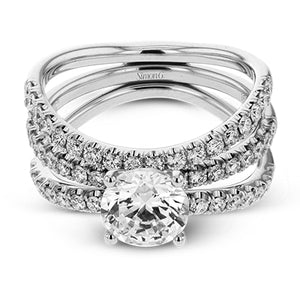 Simon G Bridal Round-Cut Engagement Ring & Matching Wedding Band In 18K Gold With Diamonds (White)