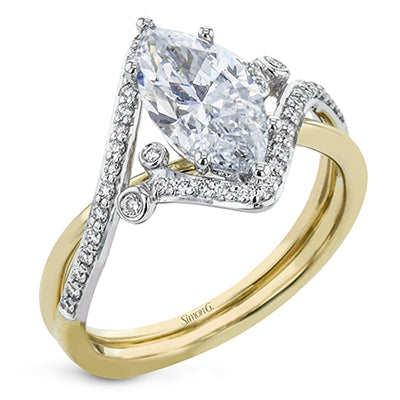 Simon G Bridal Marquise-Cut Criss-Cross Engagement Ring In 18K Gold With Diamonds (Yellow)