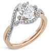 Simon G Bridal Oval-Cut Criss-Cross Engagement Ring In 18K Gold With Diamonds (White)