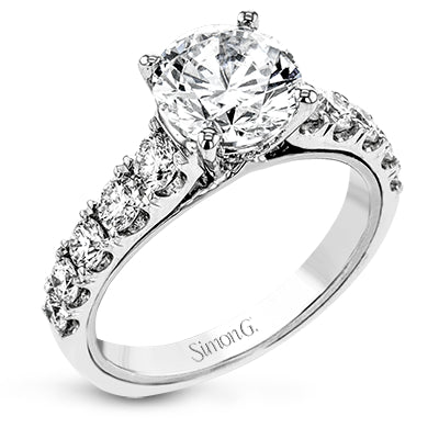 Simon G Bridal Round-Cut Engagement Ring In 18K Gold With Diamonds (White)