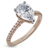 Simon G Bridal Pear-Cut Hidden Halo Engagement Ring In 18K Gold With Diamonds (Rose)