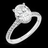 Simon G. 0.32 ctw Halo 18k White Gold Oval Cut Engagement Ring