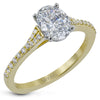 Simon G Bridal Oval-Cut Engagement Ring In 18K Gold With Diamonds (Yellow)