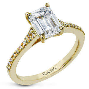 Simon G Bridal Emerald-Cut Engagement Ring In 18K Gold With Diamonds (Yellow)
