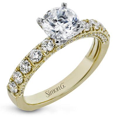 Simon G Bridal Round-Cut Engagement Ring In 18K Gold With Diamonds (Yellow)