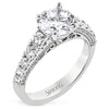 Simon G. Straight 18k White Gold Round Cut Engagement Ring