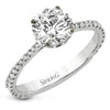 Simon G Bridal Round-Cut Hidden Halo Engagement Ring In 18K Gold With Diamonds (White)