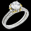 Simon G. 0.40 ctw Bridal Set 18k Two Tone Gold Round Cut Engagement Ring