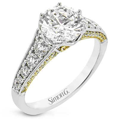 Simon G Bridal Round-Cut Engagement Ring In 18K Gold With Diamonds (White,Yellow)
