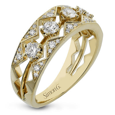 Simon G Fashion Right Hand Ring In 18K Gold With Diamonds (White)