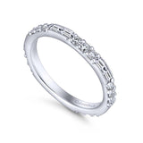 Gabriel & Co. 14k White Gold Stackable Diamond Ring