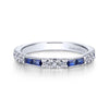 Gabriel & Co. 14k White Gold Stackable Diamond and Gemstone Ring