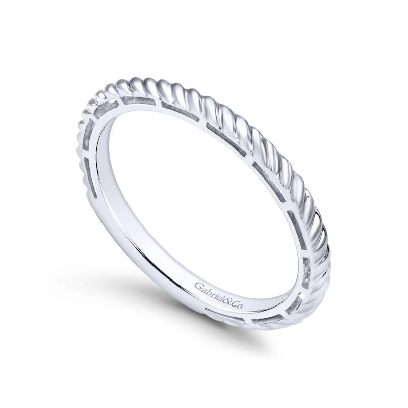 Gabriel & Co. 14k White Gold Stackable Ring