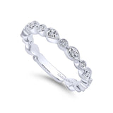 Gabriel & Co. 14k White Gold Stackable Diamond Ring