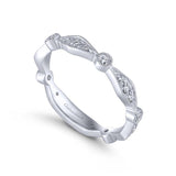 Gabriel & Co. 14k White Gold Stackable Diamond Ring