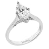 Simon G Bridal Marquise-Cut Hidden Halo Engagement Ring In 18K Gold With Diamonds (White)