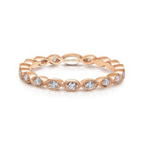 Gabriel & Co. 14k Rose Gold Stackable Diamond Ring