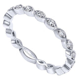 Gabriel & Co. 14k White Gold Stackable Diamond Ring