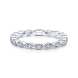 Gabriel & Co. 14k White Gold Stackable Diamond Ring