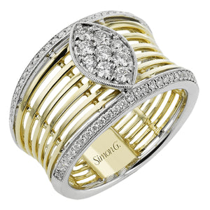 Simon G Fashion Right Hand Ring In 18K Gold With Diamonds (White)