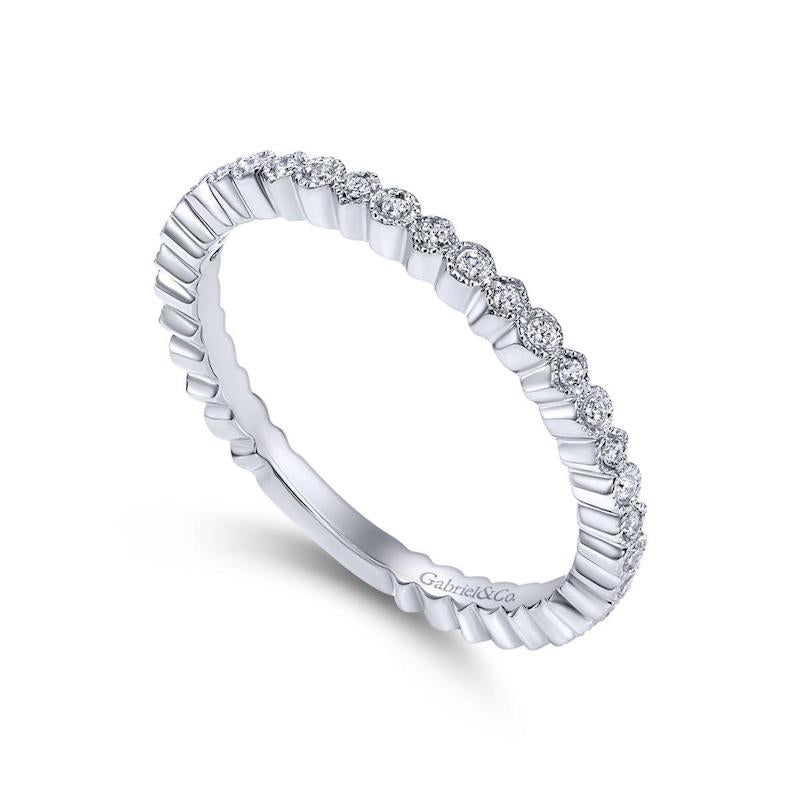 Gabriel & Co. 14k White Gold Stackable Diamond Ring