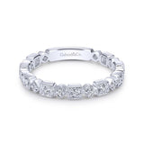 Gabriel & Co. 14k White Gold Stackable Diamond Ring