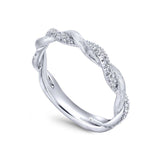 Gabriel & Co. 14k White Gold Stackable Diamond Ring