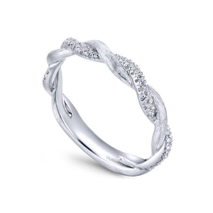 Gabriel & Co. 14k White Gold Stackable Diamond Ring