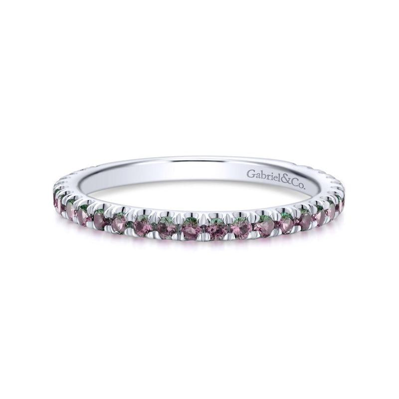 Gabriel & Co. 14k White Gold Stackable Gemstone Ring