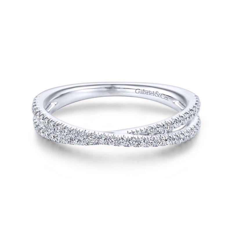 Gabriel & Co. 14k White Gold Stackable Diamond Ring